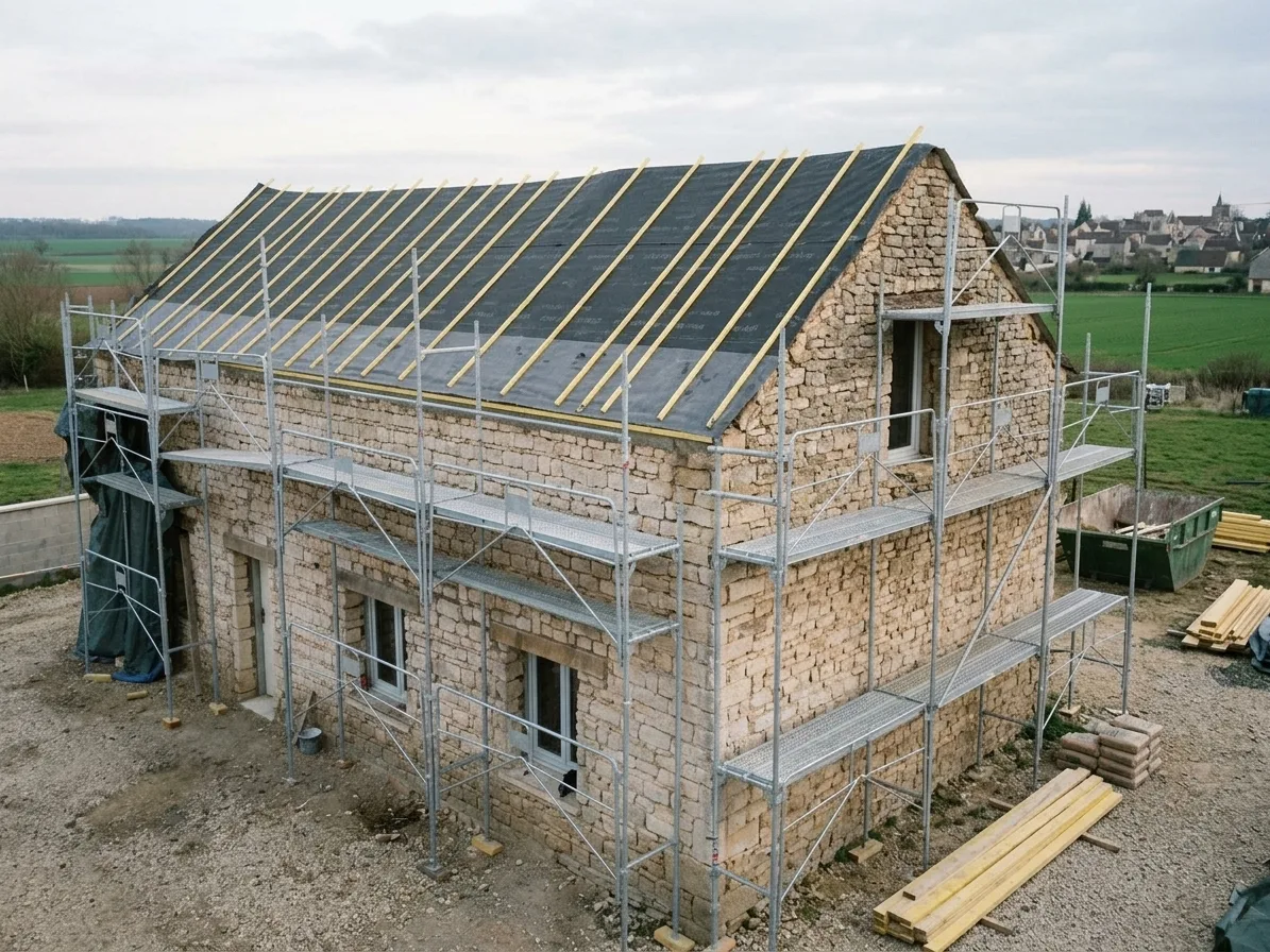 Réfection complète de toiture à Ozoir-la-Ferrière